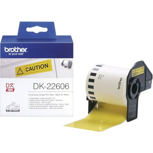 Brother DK22606 QL-Rolle Film 15,24m/62mm gelb von Brother