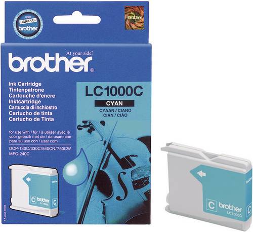 Brother Druckerpatrone LC-1000C Original Cyan LC1000C von Brother
