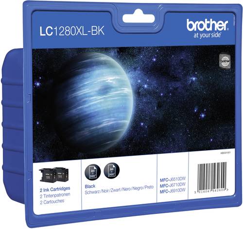 Brother Druckerpatrone LC-1280XLBK Original 2er-Pack Schwarz LC1280XLBKBP2DR Brother Druckerpatrone LC-1280XLBK Original 2er-Pack Schwarz LC1280XLBKBP2DR von Brother
