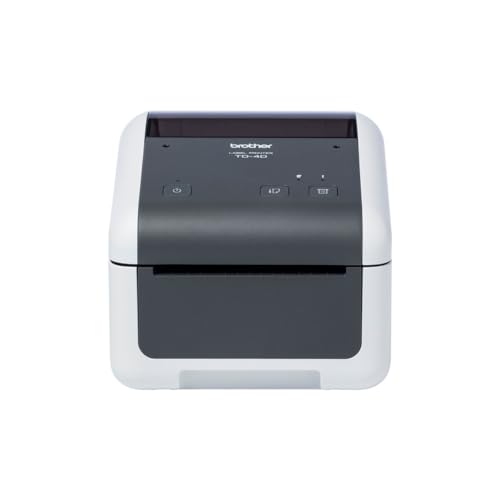 Brother Etikettendrucker TD-4420DN (Thermodirekt, LAN, 203 DPI), Grau/weiß von Brother