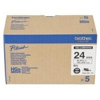 Brother HGE651V5 - Laminiertes Band - Schwarz auf Gelb - Rolle (2,4 cm x 8 m) - 5 Rolle(n) - für P-Touch 9500pc, 9700PC, 9800PCN (HGE651V5) von Brother