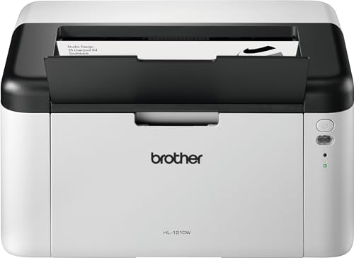 Brother HL-1210W , Monochrom, Kompakter S/W-Laserdrucker weiß/dunkelgrau von Brother