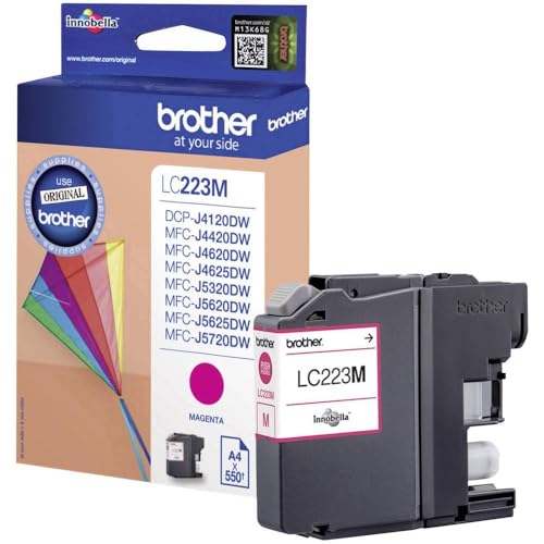 Brother LC-223M Tintenpatrone Magenta Standardkapazität 550 Seiten 1er Pack, LC223M von Brother