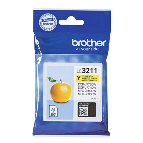 Brother LC-3211Y Tintenpatrone (für Brother DCP-J772DW, DCP-J774DW, MFC-J890DW, MFC-J895DW) gelb von Brother