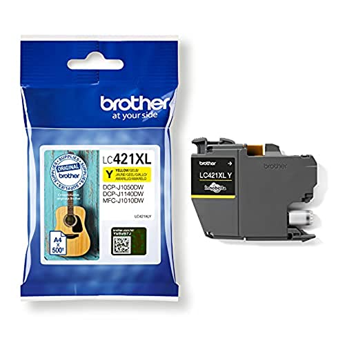 Brother LC-421XLY Tintenpatrone – Gelb für DCP-J1050DW, DCP-J1140DW, MFC-J1010DW, XL von Brother