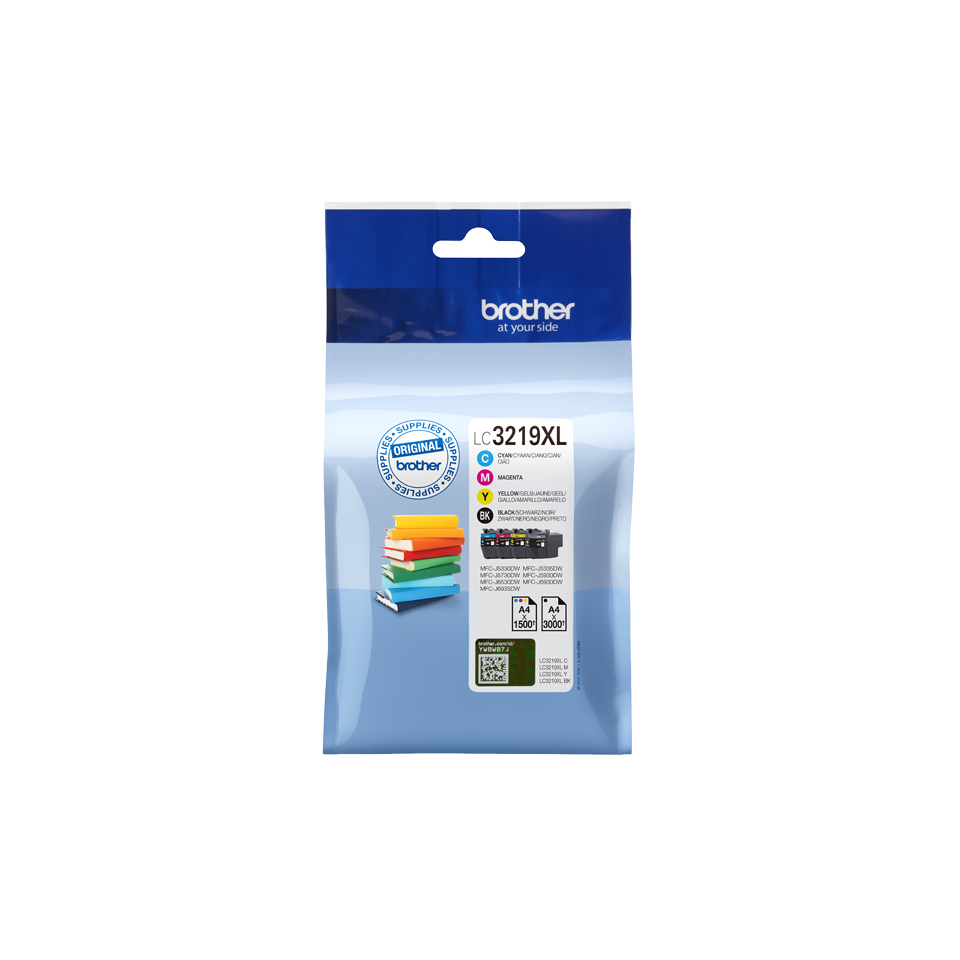 Brother LC3219XL Value Pack - 4er-Pack - XL - Schwarz, Gelb, Cyan, Magenta - Original - Tintenpatrone - für Brother MFC-J6930DW (LC3219XLVALDR) von Brother