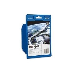Brother LC985 Twin-Pack - Druckerpatrone - 2 x Schwarz - 300 Seiten - Blister mit akustischem/elektromagnetischem Alarm - für DCP J125, J140W, J315W, J515W, MFC J220, J265W, J410, J415W (LC985BKBP2DR) von Brother