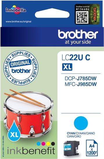 Brother LCLC22UC - XL - Cyan - Original - Tintenpatrone (LC-22UC) von Brother