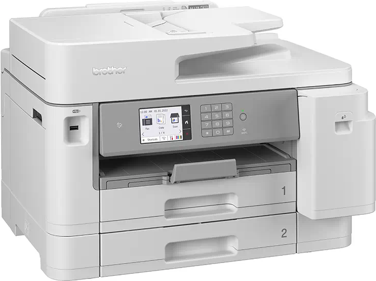 Brother MFC-J5955DW - Multifunktionsdrucker - Farbe - Tintenstrahl - A3/Ledger (Medien) - bis zu 25 Seiten/Min. (Kopieren) - bis zu 30 Seiten/Min. (Drucken) - 600 Blatt - 33.6 Kbps - USB 2.0, LAN, Wi-Fi(n), NFC, USB 2.0-Host von Brother