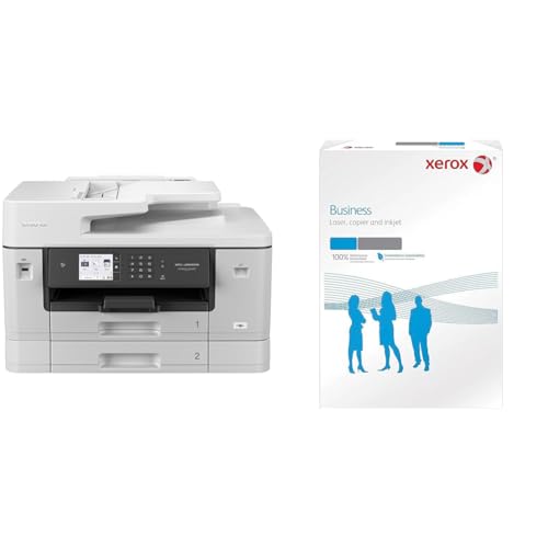 Brother MFC-J6940DW DIN A3 4-in-1 Farbtintenstrahl-Multifunktionsgerät & Xerox Business 003R91821 Multifunktionspapier geriest 80 g/m² A3 500 Blatt weiß Brother MFC-J6940DW DIN A3 4-in-1 Farbtintenstrahl-Multifunktionsgerät & Xerox Business 003R91821 Multifunktionspapier geriest 80 g/m² A3 500 Blatt weiß von Brother