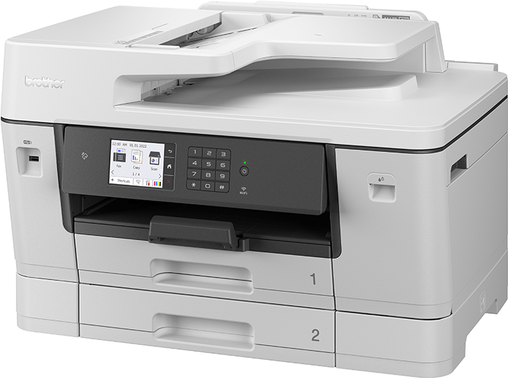 Brother MFC-J6940DW - Multifunktionsdrucker - Farbe - Tintenstrahl - A3 (Medien) - bis zu 25 Seiten/Min. (Kopieren) - bis zu 28 Seiten/Min. (Drucken) - 600 Blatt - 33.6 Kbps - USB 2.0, LAN, Wi-Fi(n), USB-Host, NFC von Brother