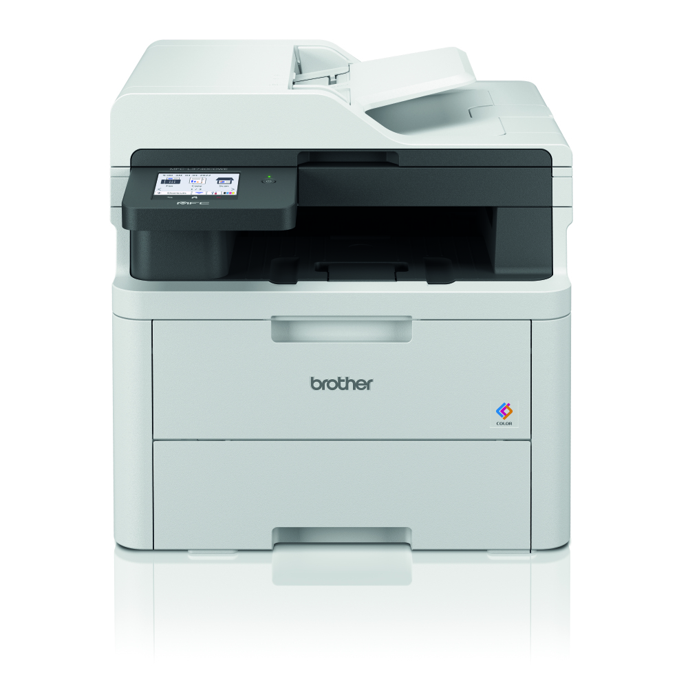 Brother MFC-L3740CDWE FarbLaser-Multifunktionsdrucker Kompaktes 4-in-1 Farb-LED Multifunktionsgerät mit WLAN/LAN, ADF und Duplexdruck - 75€ Cashback von Brother