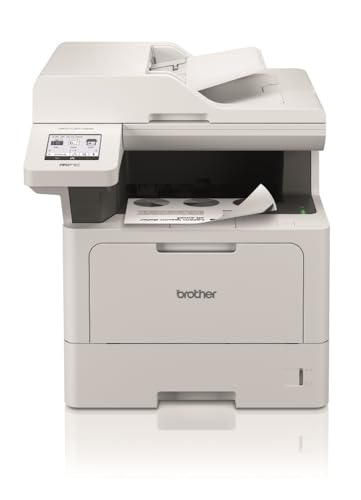 Brother MFC-L5710DN 4-in-1 Mulifunktionsdrucker schwarz weiß (A4, 48 Seiten/Min., 1.200x1.200 DPI, LAN, Duplex-ADF, 250 Blatt Papierkassette) weiß/grau von Brother