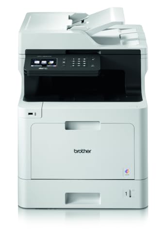 Brother MFC-L8690CDW Professionelles 4-in-1 Farblaser-Multifunktionsgerät (Drucker, Scanner, Kopierer, Fax, 31 Seiten/Min.) weiß/schwarz von Brother