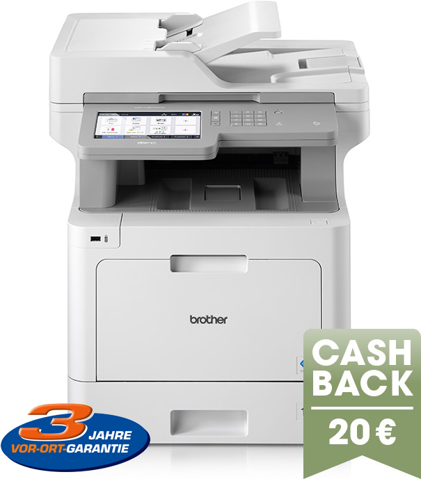 Brother MFC-L9570CDW - Multifunktionsdrucker - Farbe - Laser - A4/Legal (Medien) - bis zu 31 Seiten/Min. (Drucken) - 300 Blatt - 33.6 Kbps - USB 2.0, Gigabit LAN, Wi-Fi(n), USB-Host, NFC mit Brother PRINT AirBag für 400.000 Seiten von Brother