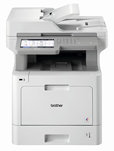 Brother MFC-L9570CDW Professionelles 4-in-1 Farblaser-Multifunktionsgerät (31 Seiten/Min., Drucker, Scanner, Kopierer, Fax) weiß/grau von Brother