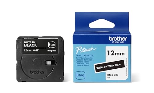 Brother Original Btag-335 Schriftband 12 mm breit, 4 m lang, weiß/schwarz Brother Original Btag-335 Schriftband 12 mm breit, 4 m lang, weiß/schwarz von Brother International GmbH