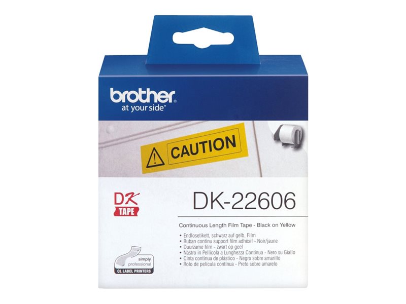 Brother Original - Etikettenrolle gelb 6,2cm x 15, von Brother