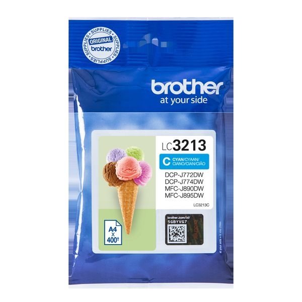 Brother Original - HC Tinte cyan -  LC3213C von Brother