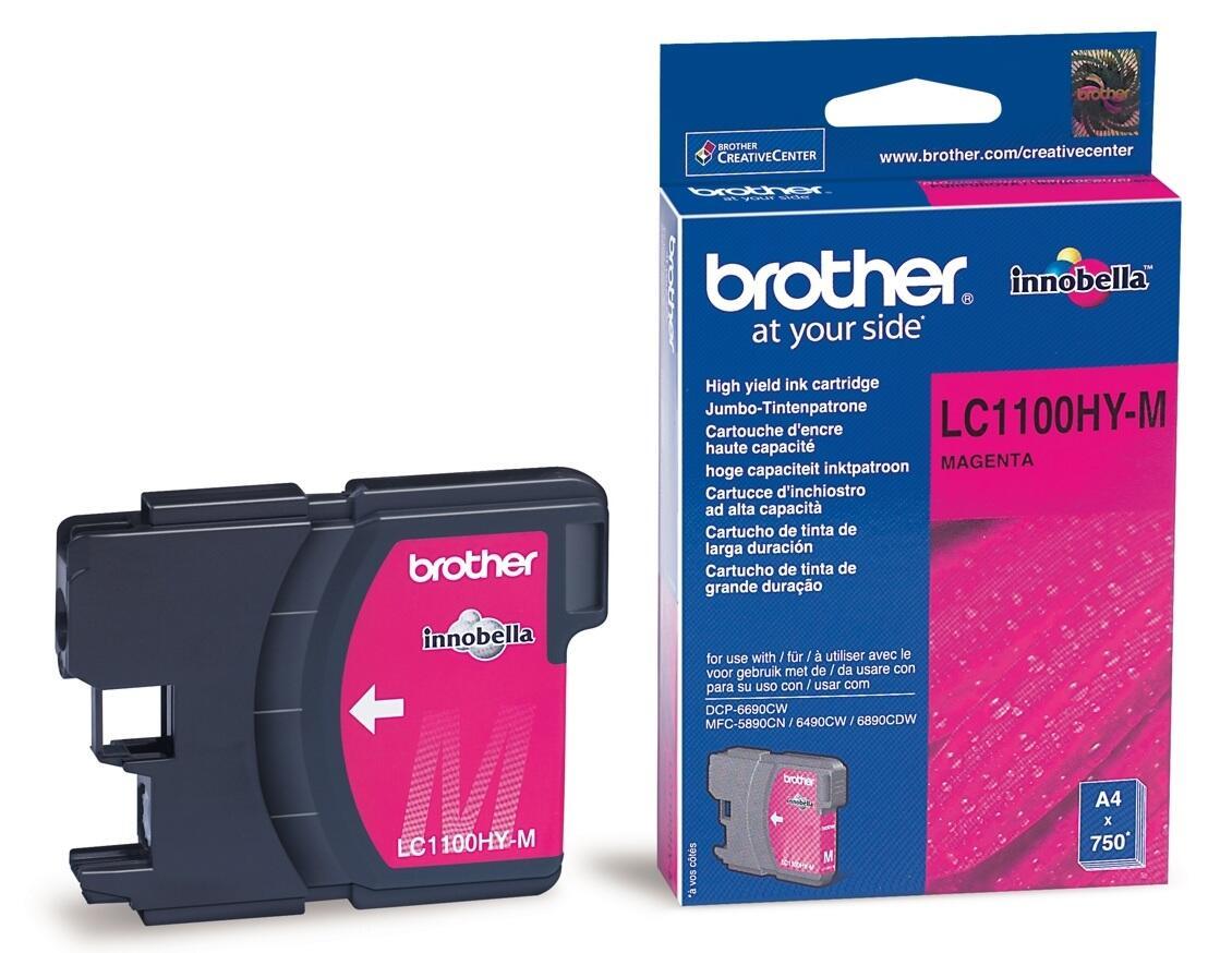 Brother Original LC-1100HYM Druckerpatrone magenta 750 Seiten (LC1100HYM) von Brother