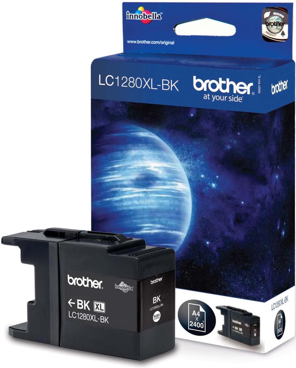 Brother Original LC-1280XLBK Druckerpatrone schwarz 2.400 Seiten (LC1280XLBK) von Brother