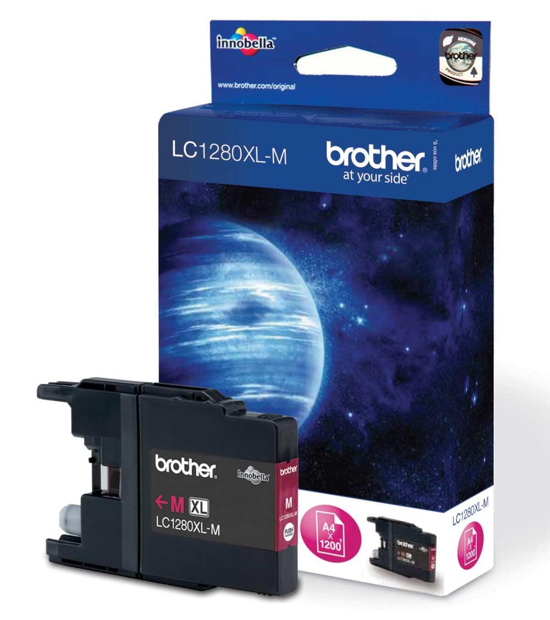 Brother Original LC-1280XLM Druckerpatrone magenta 1.200 Seiten (LC1280XLM) von Brother