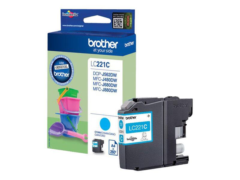 Brother Original LC-221C Druckerpatrone cyan 260 Seiten (LC221C) von Brother