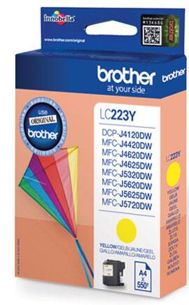 Brother Original LC-223Y Druckerpatrone gelb 550 Seiten (LC223Y) von Brother