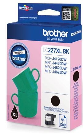 Brother Original LC-227XLBK Druckerpatrone schwarz 1.200 Seiten (LC227XLBK) von Brother