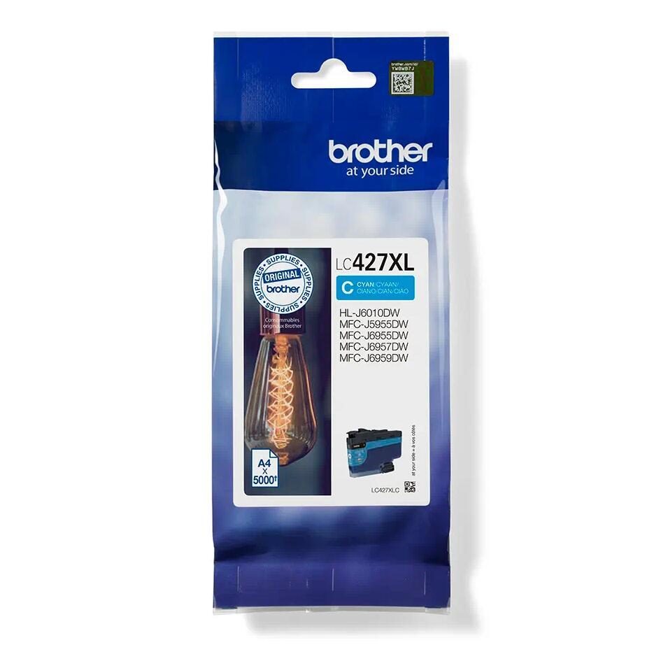 Brother Original LC427XLC Druckerpatrone cyan bis zu 5000 Seiten (LC427XLC) von Brother