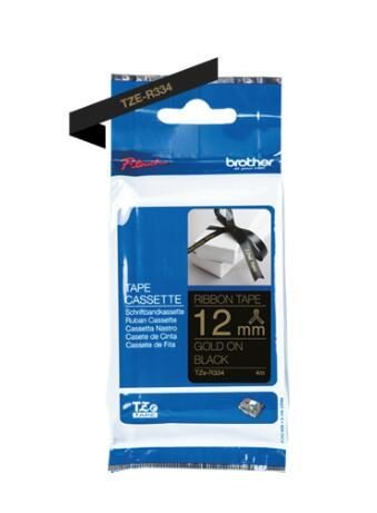Brother Original P-Touch Farbband TZe-R334 Gold auf Schwarz (TZER334) von Brother