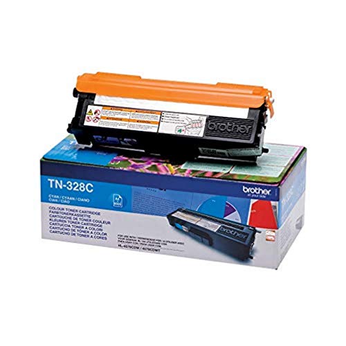 Brother Original Super-Jumbo-Tonerkassette TN-328C cyan (für Brother HL-4570CDW, HL-4570CDWT, DCP-9270CDN, MFC-9970CDW), TN328C, Standard von Brother