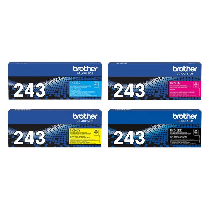 Brother Original TN-243 Toner - 4er Multipack (TN243C, TN243M, TN243Y, TN243BK) von Brother