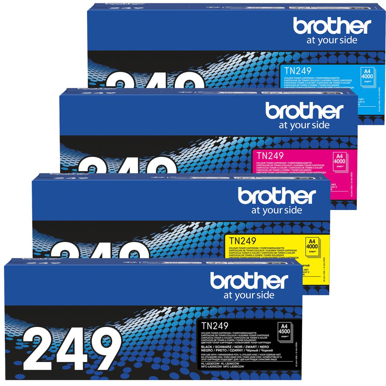 Brother Original TN-249 Toner - 4er Multipack (TN-249CMYK) von Brother