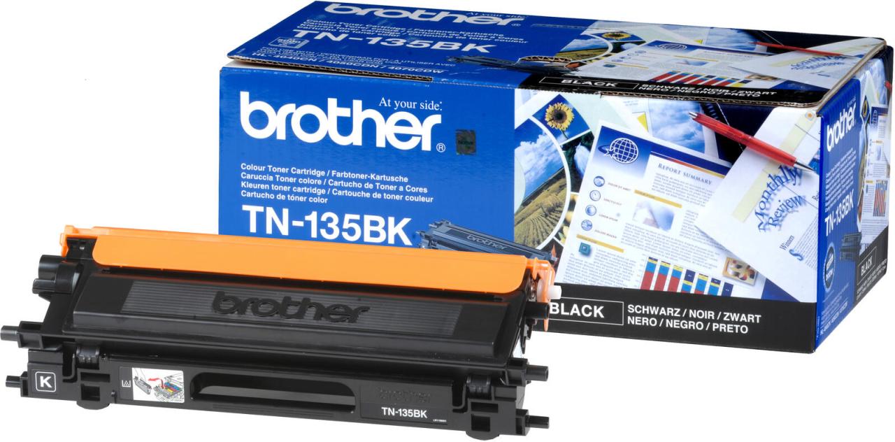 Brother Original TN135BK Toner schwarz 5.000 Seiten (TN-135BK) von Brother