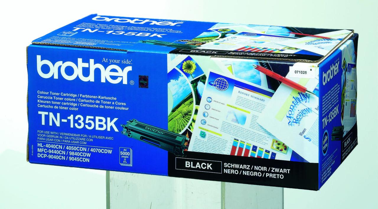 Brother Original TN135BK Toner schwarz 5.000 Seiten (TN-135BK) von Brother