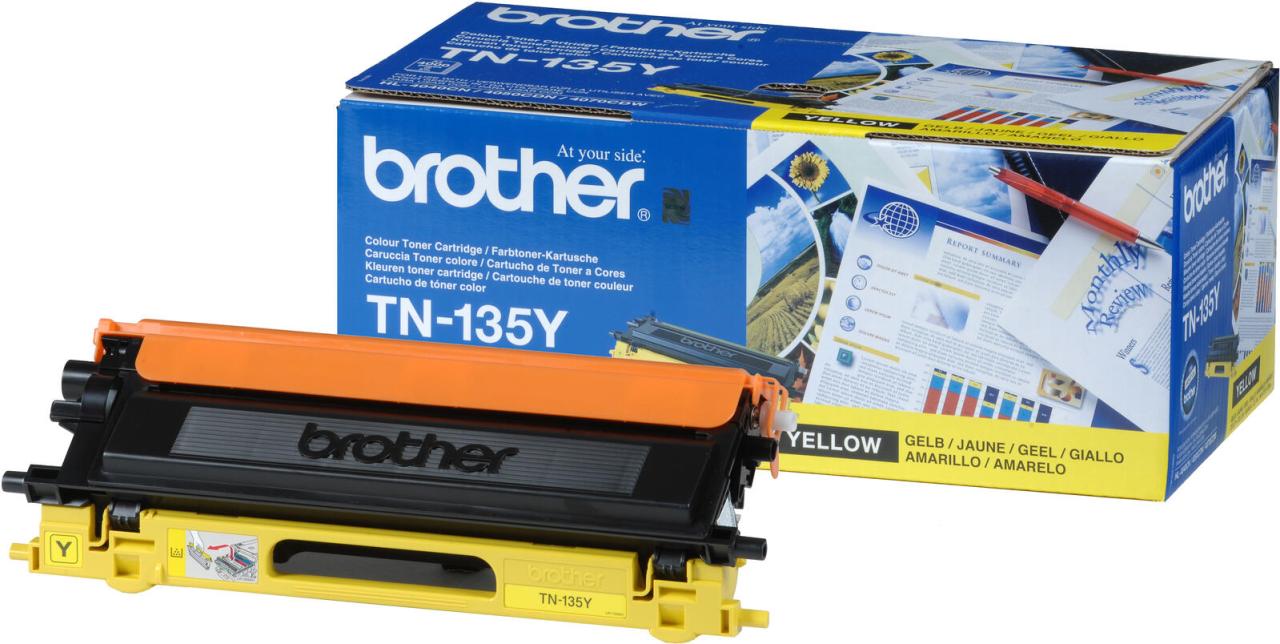 Brother Original TN135Y Toner gelb 4.000 Seiten (TN-135Y) von Brother