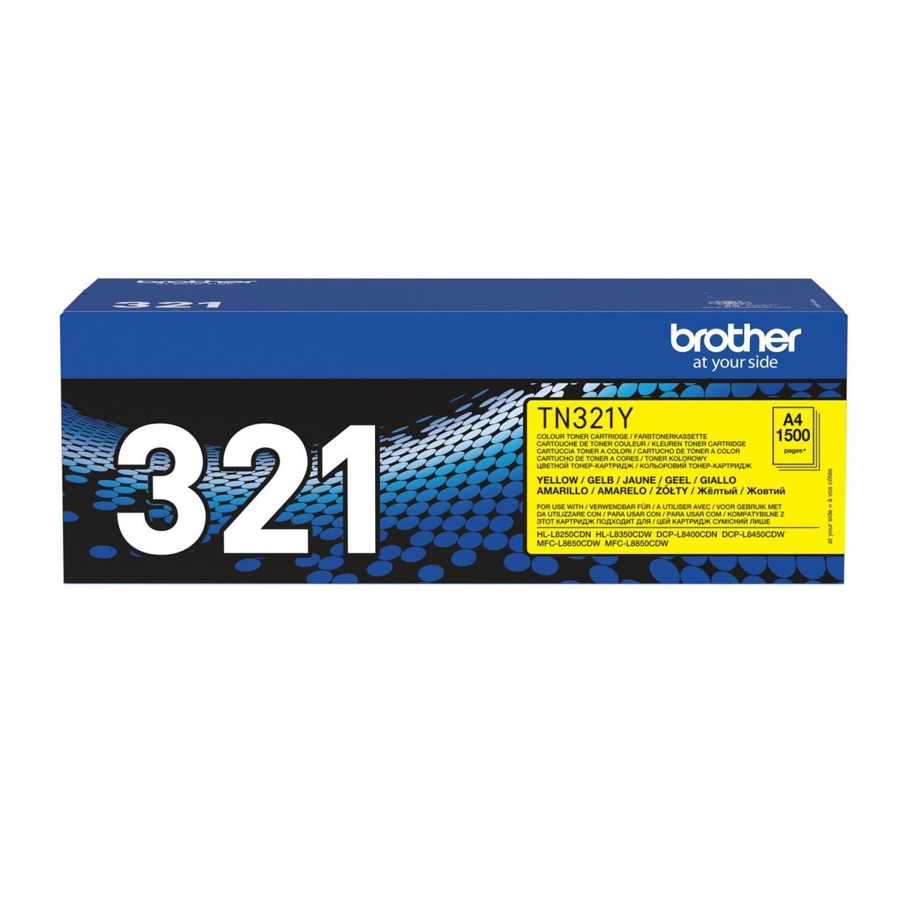 Brother Original TN321Y Toner gelb 1.500 Seiten (TN-321Y) von Brother