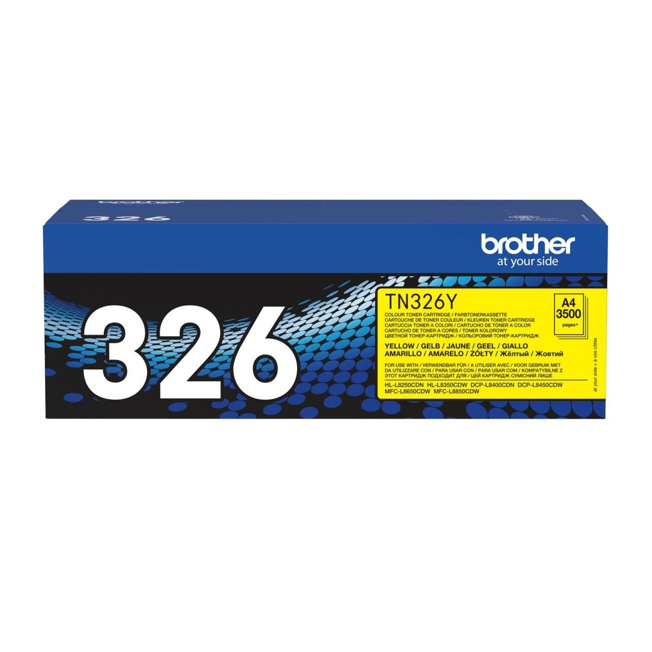 Brother Original TN326Y Toner gelb 3.500 Seiten (TN-326Y) von Brother