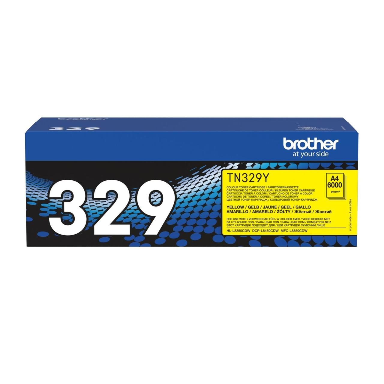Brother Original TN329Y Toner gelb 6.000 Seiten (TN-329Y) für HL-L8350CDW von Brother