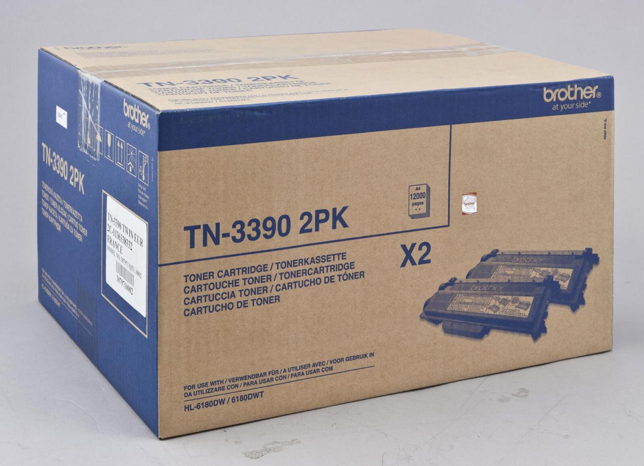 Brother Original TN3390TWIN Toner schwarz 12.000 Seiten (TN-3390TWIN) von Brother