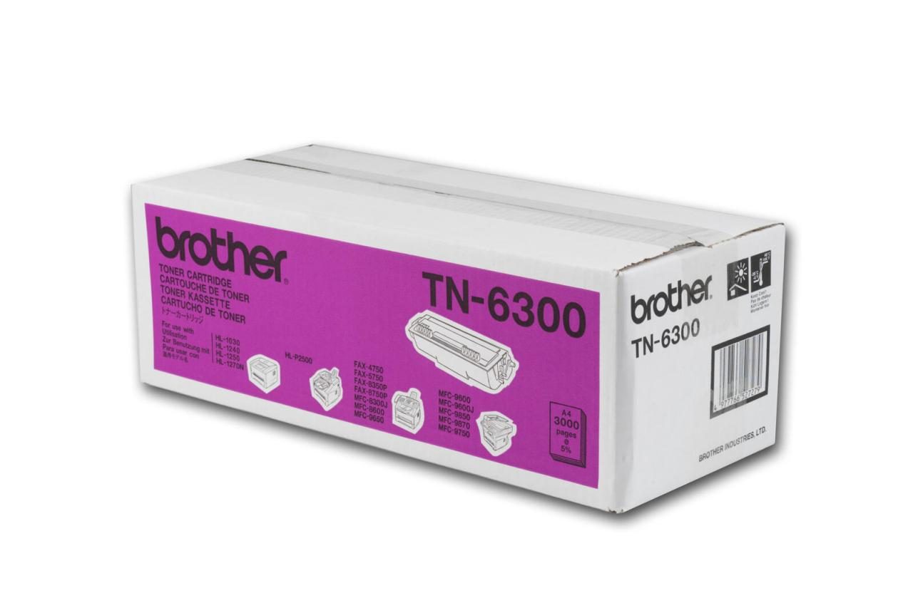 Brother Original TN6300 Toner schwarz 3.000 Seiten (TN-6300) von Brother