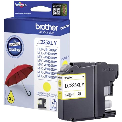 Brother Original Tintenpatrone LC-225XL Y (gelb) (für Brother DCP-J4120DW, MFC-J4420DW, MFC-J4620DW, MFC-J4625DW, MFC-J5320DW, MFC-J5620DW, MFC-J5625DW, MFC-J5720DW) von Brother
