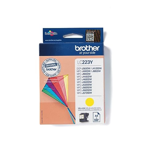 Brother Original Tintenpatrone LC-223Y gelb (für Brother DCP-J562DW, DCP-J4120DW, MFC-J480DW, J680DW, 880DW, J4420DW, J4620DW, J4625DW, J5320DW, J5620DW, J5625DW, J5720DW) von Brother