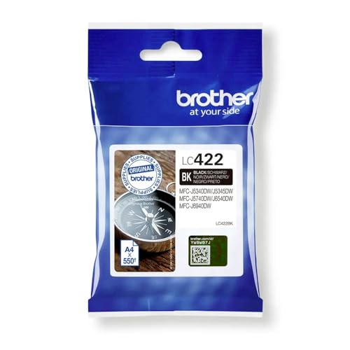 Brother Original Tintenpatrone LC-422BK Schwarz für ca. 550 Seiten, für MFC-J5340DW, MFC-J5345DW, MFC-J5740DW, MFC-J6540DW, MFC-J6940DW Brother Original Tintenpatrone LC-422BK Schwarz für ca. 550 Seiten, für MFC-J5340DW, MFC-J5345DW, MFC-J5740DW, MFC-J6540DW, MFC-J6940DW von Brother