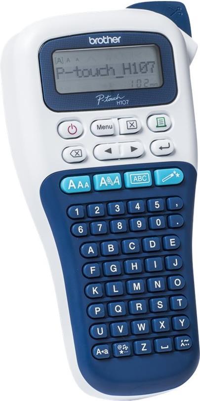 Brother P-Touch PT-H107B - Beschriftungsgerät - s/w - Thermotransfer - Rolle (1,2 cm) - 180 dpi - bis zu 20 mm/Sek. - Cutter - 2-zeiliger Druck von Brother