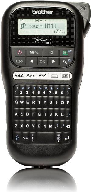 Brother P-Touch PT-H110 - Beschriftungsgerät - monochrom - Thermal Transfer - Rolle (1,2 cm) - 180 dpi - bis zu 20 mm/Sek. - 2-zeiliger Druck (PTH110ZG1) von Brother