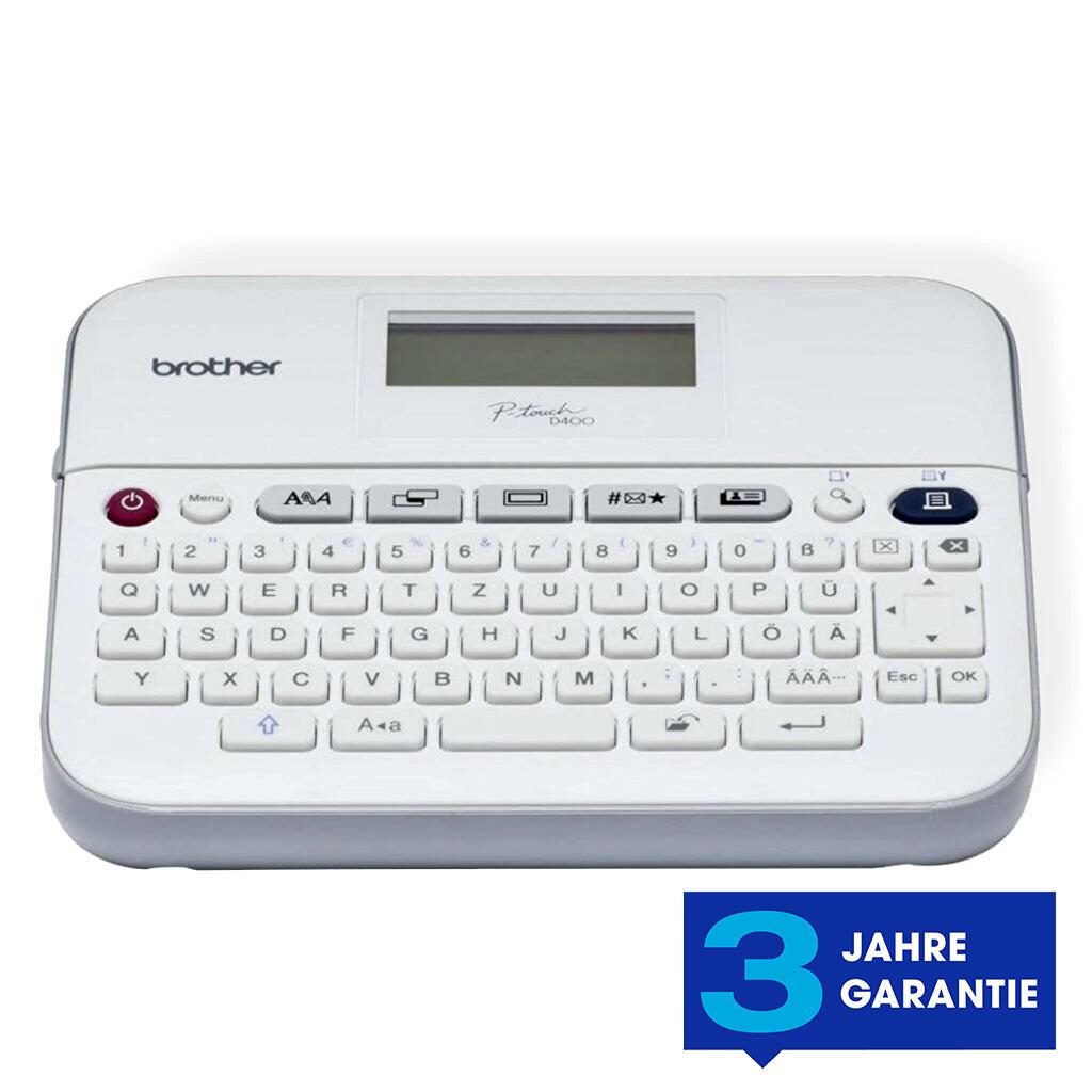 Brother P-touch D400VP Beschriftungsgerät (180dpi, 20mm/sek., 3,5 - 18mm TZe-... von Brother