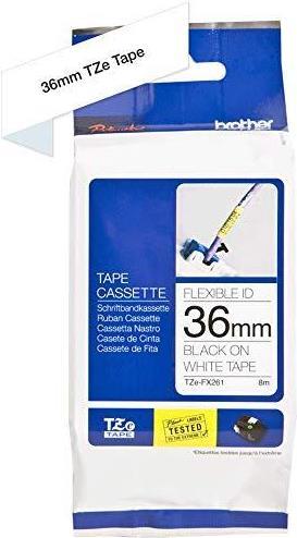Brother P-touch TZEFX261 white/black (8m x 36mm) (TZEFX26) von Brother