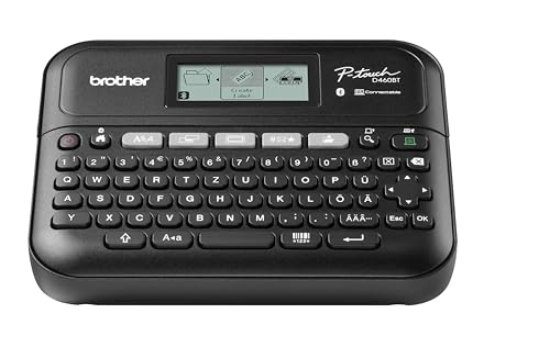 Brother PT-D460BT Beschriftungsgerät für das Homeoffice und Büro (für 3, 5 bis 18 mm breite TZE-Schriftbänder, mit Bluetooth-Schnittstelle) von Brother